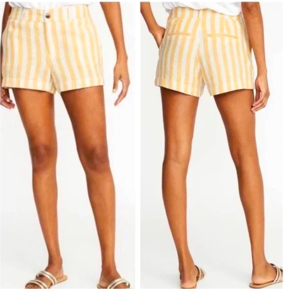 Stripe Yellow & White Shorts